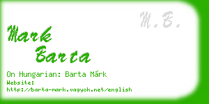mark barta business card