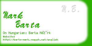 mark barta business card